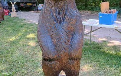 Five Foot Local Cedar Wood Bear